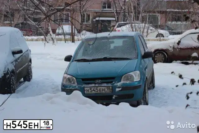 Фото автомобиля HYUNDAI GETZ, 2004 — госномер К079СУ716. Цвет: голубой