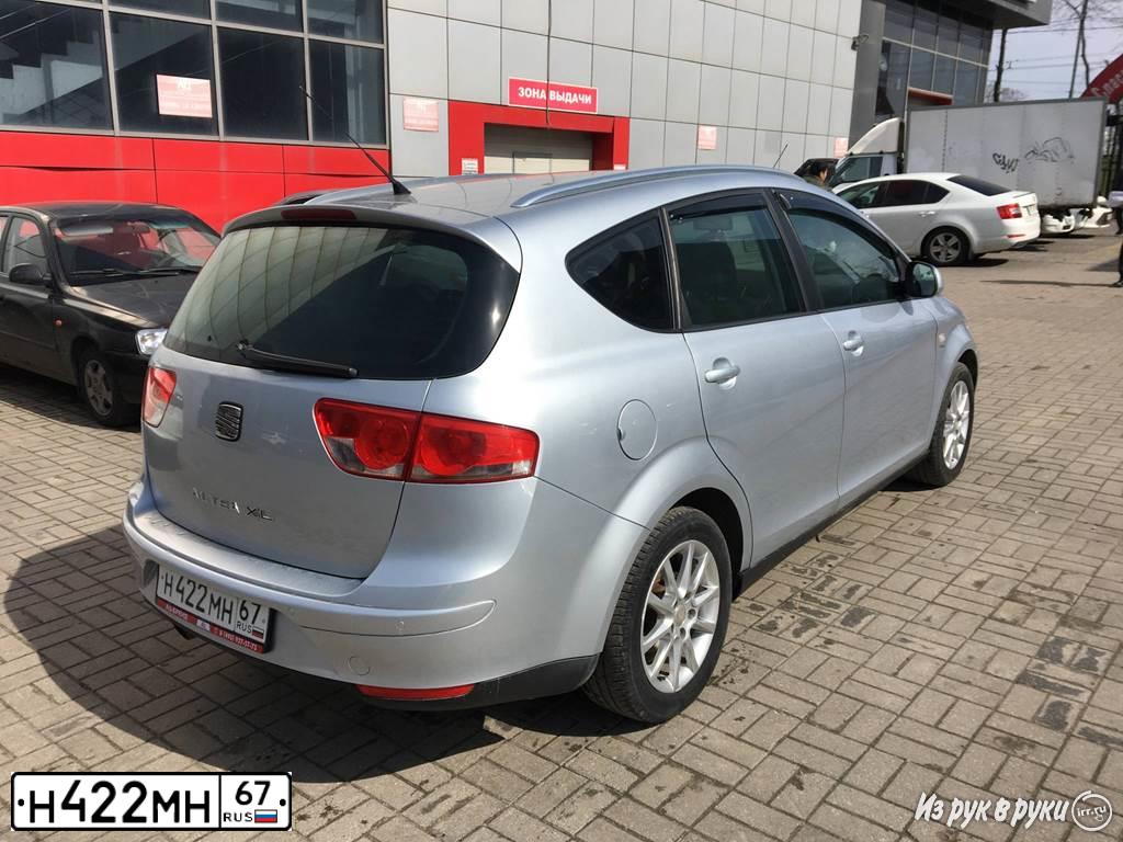 Фото автомобиля SEAT ALTEA, 2009 — госномер Е923ЕО799. Цвет: серебристый