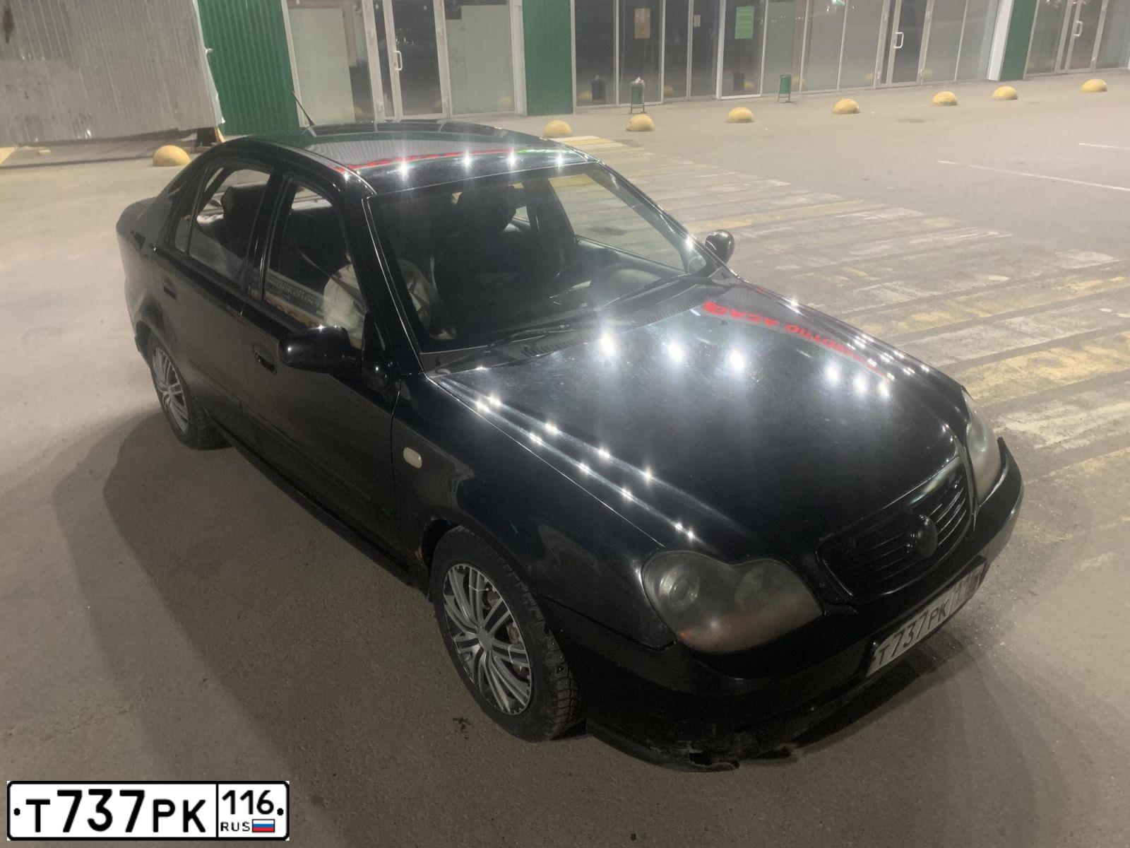 Фото автомобиля GEELY CK, 2007 — госномер С291МК716. Цвет: ЧЕРНЫЙ