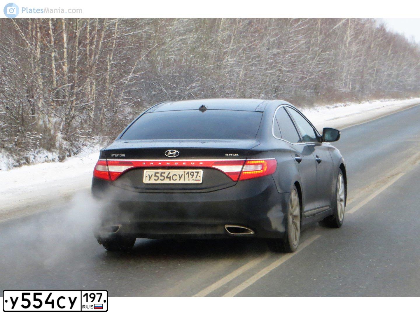 Фото автомобиля HYUNDAI GRANDEUR, 2012 — госномер А544ТН51. Цвет: ЧЕРНЫЙ
