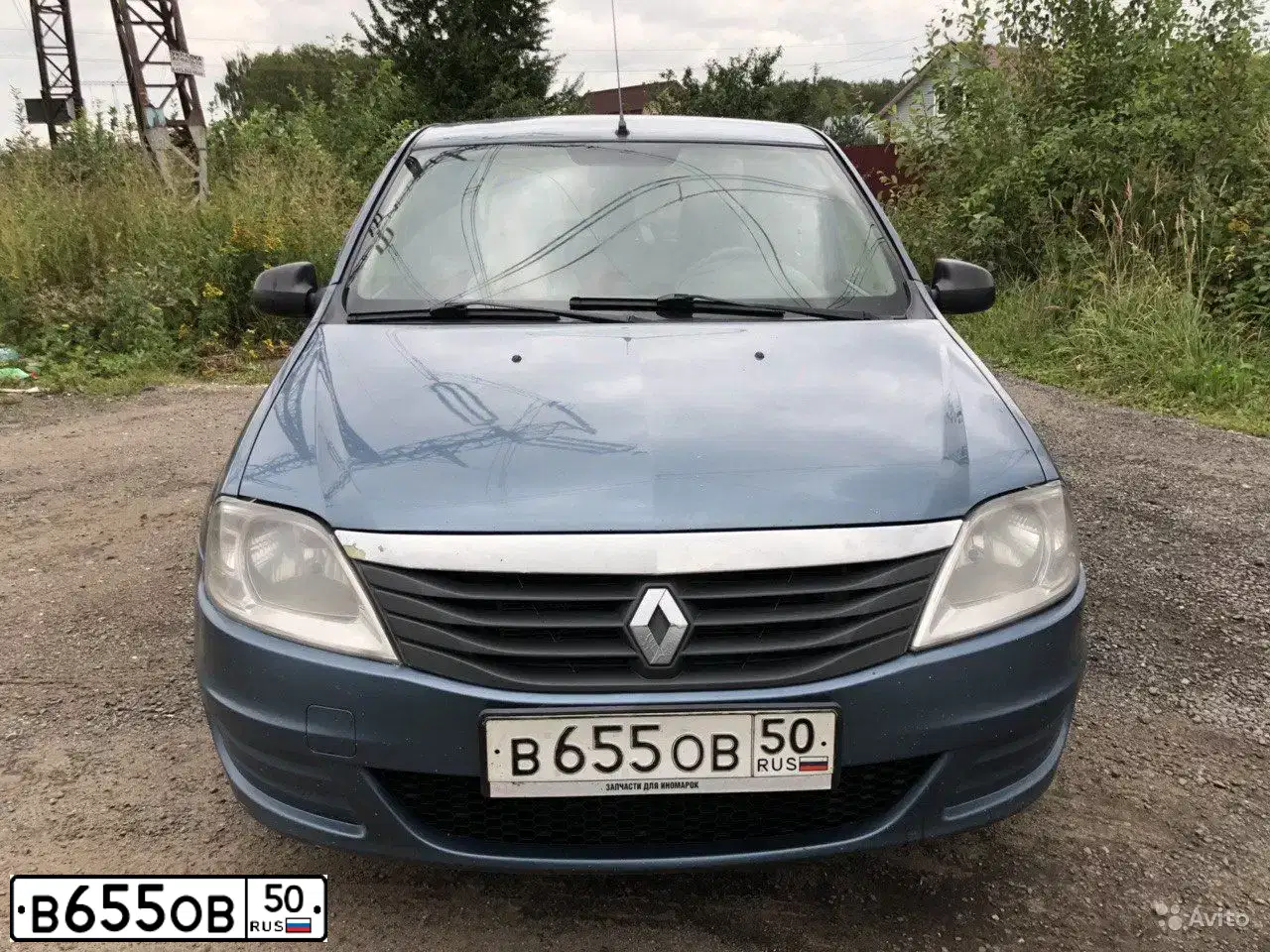 Фото автомобиля RENAULT LOGAN, 2010 — госномер Р388ВО181. Цвет: синий