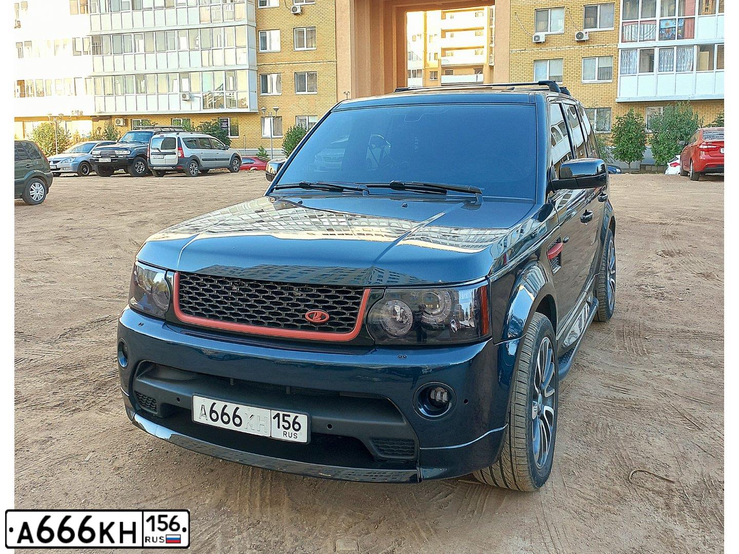 Фото автомобиля LANDROVER RANGE ROVER SPORT, 2007 — госномер Т962ЕО196. Цвет: Серо-Синий