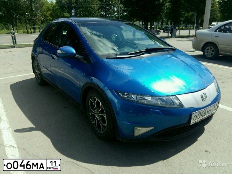 Фото автомобиля HONDA CIVIC, 2006 — госномер Т461ЕМ71. Цвет: синий