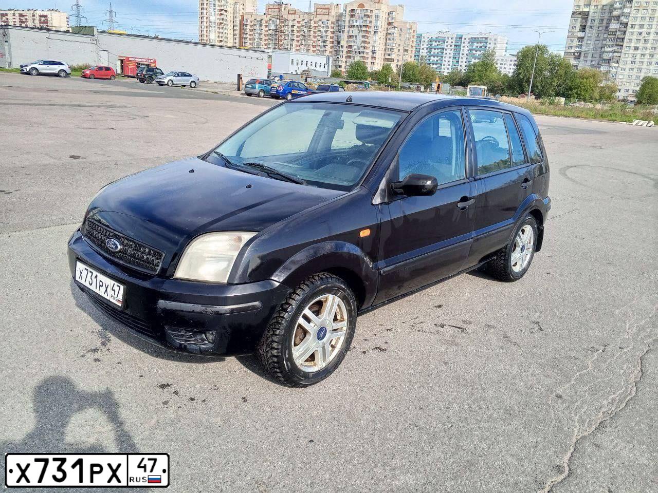 Фото автомобиля FORD FUSION, 2005 — госномер Х731РХ47. Цвет: ЧЕРНЫЙ