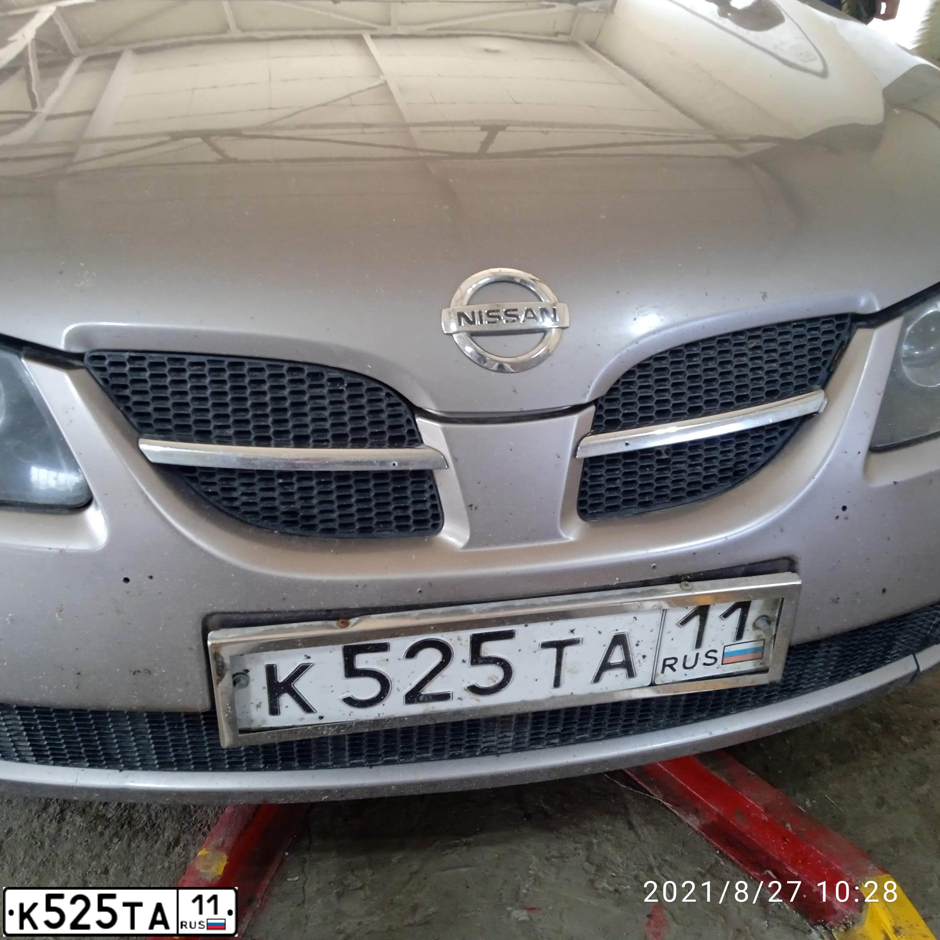 Фото автомобиля NISSAN ALMERA, 2005 — госномер К525ТА11. Цвет: БЕЖЕВЫЙ