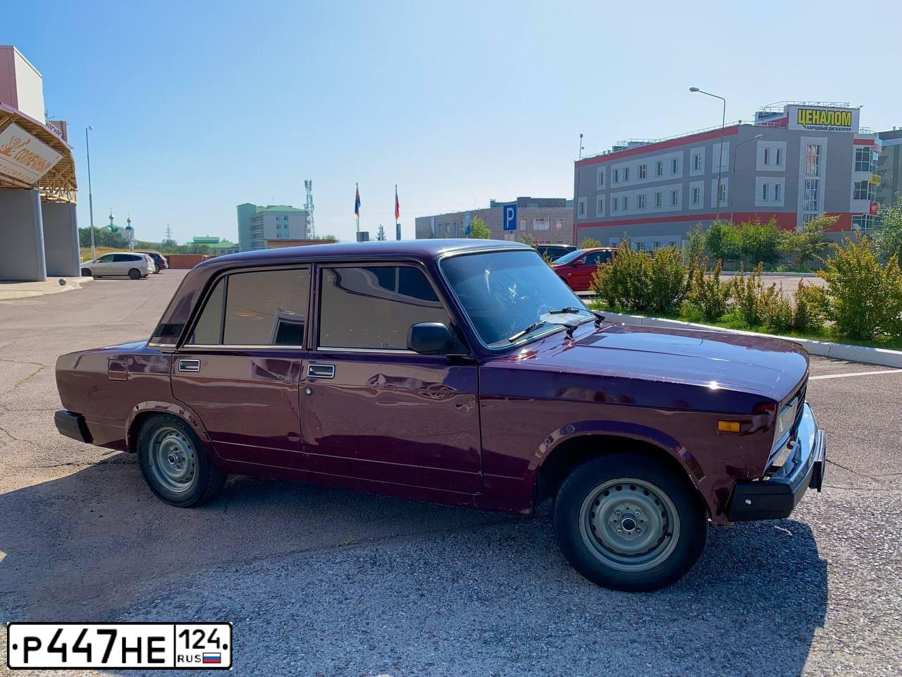 Фото автомобиля LADA 2105, 2008 — госномер Р447НЕ124. Цвет: ТЕМНО-ВЕШНЕВЫЙ