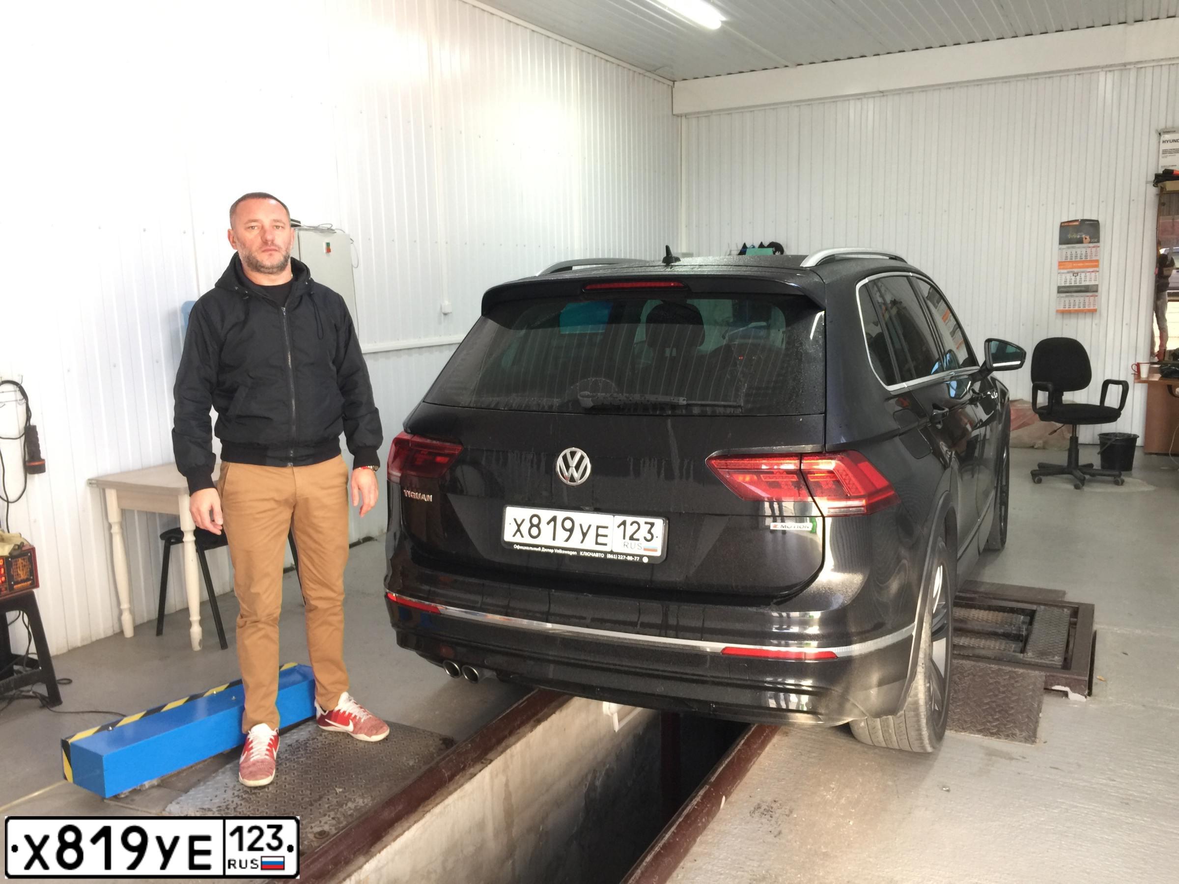 Фото автомобиля VOLKSWAGEN TIGUAN, 2018 — госномер Н929КО82. Цвет: ЧЕРНЫЙ