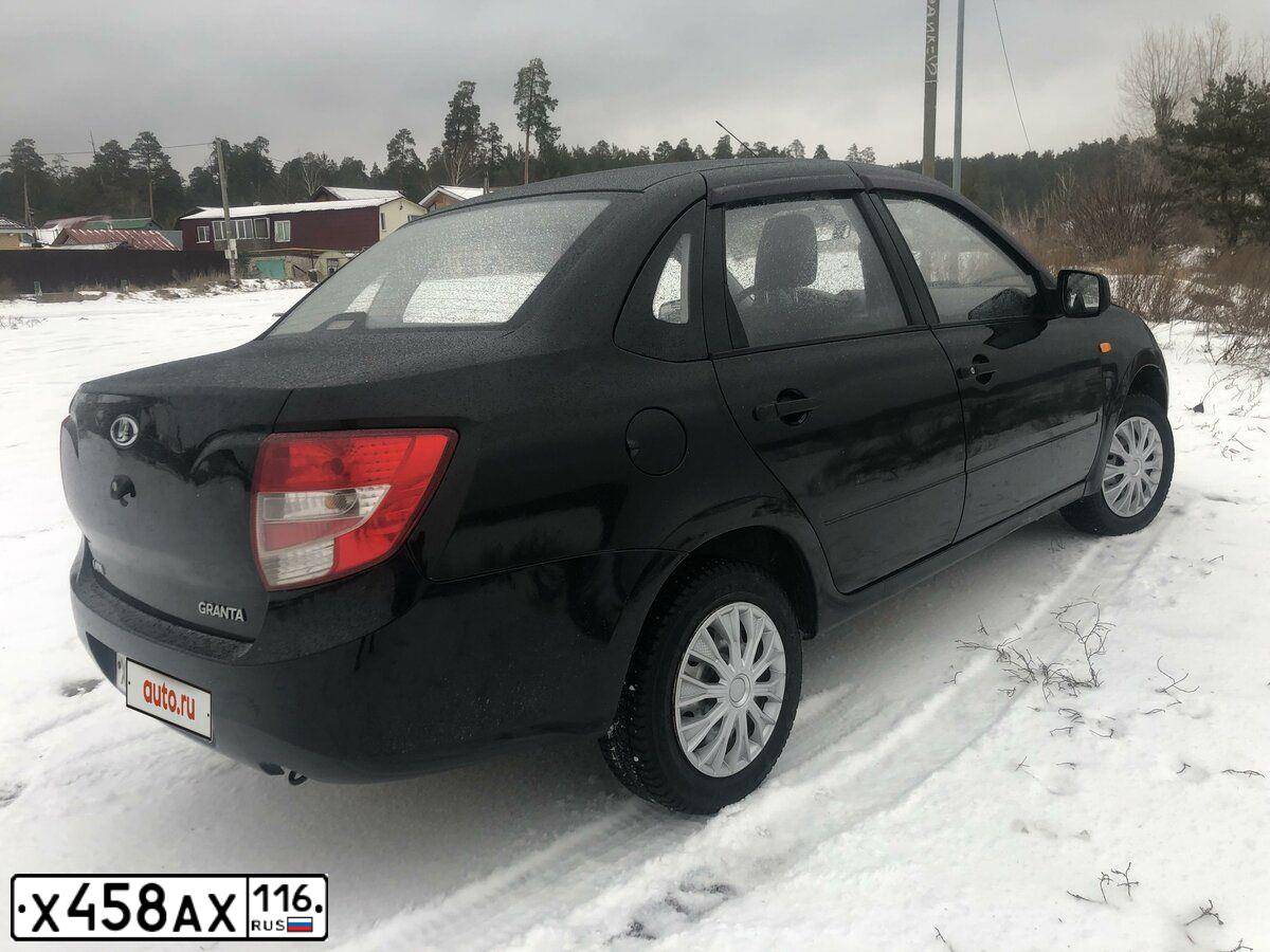 Фото автомобиля LADA 2190 GRANTA, 2013 — госномер О104ВА716. Цвет: ЧЕРНЫЙ