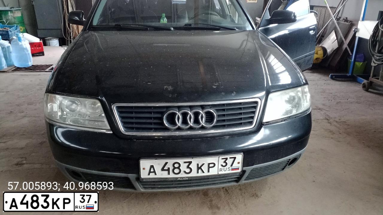Фото автомобиля AUDI A6, 2000 — госномер А483КР37. Цвет: ЧЕРНЫЙ