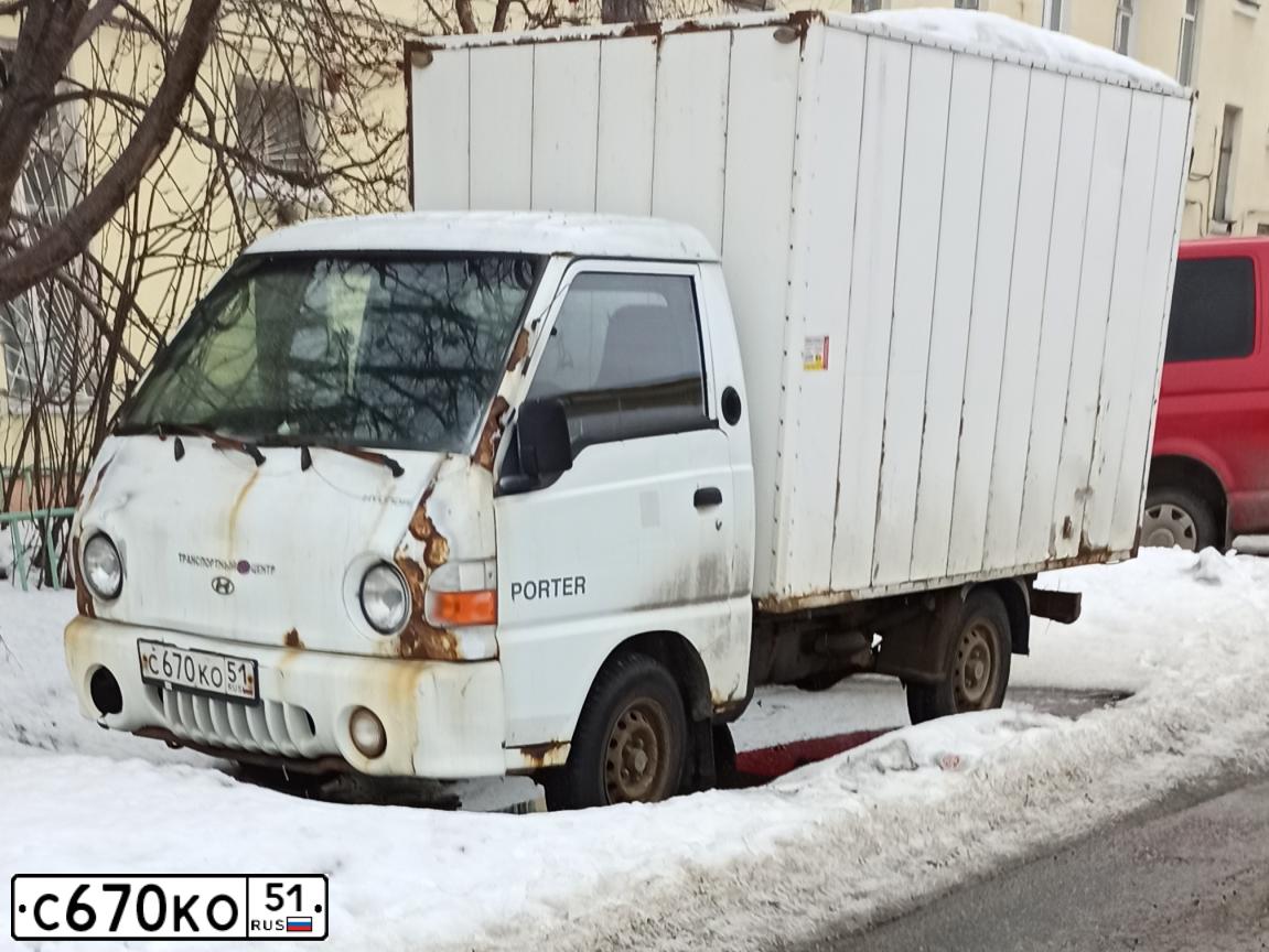 Фото автомобиля TAGAZ PORTER, 2009 — госномер С670КО51. Цвет: БЕЛЫЙ