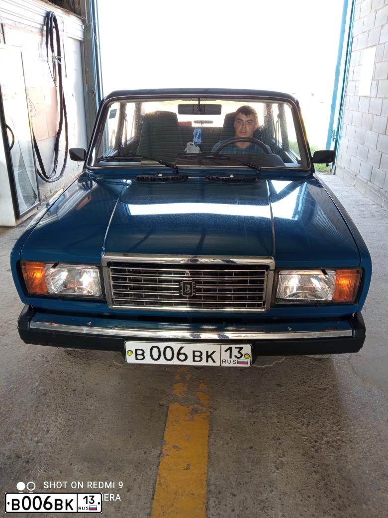 Фото автомобиля LADA 2107, 2005 — госномер В006ВК13. Цвет: СИНЕ-ЗЕЛЕНЫЙ