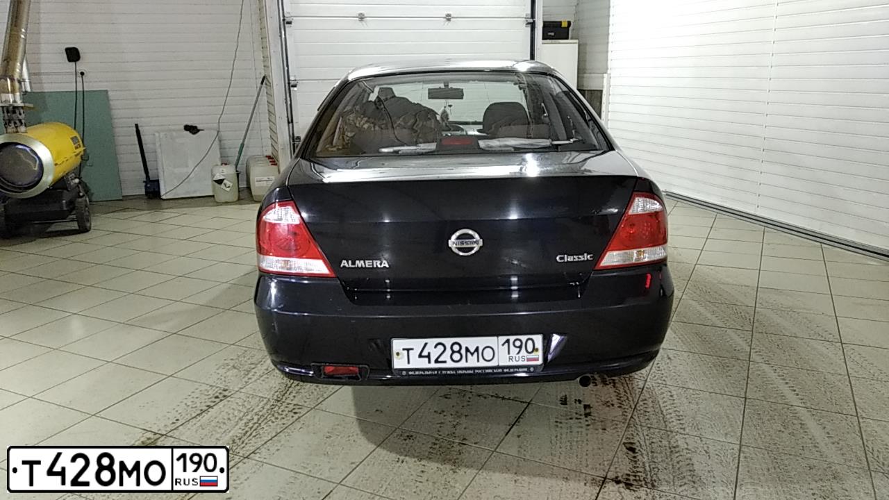 Фото автомобиля NISSAN ALMERA, 2009 — госномер А384АО977. Цвет: ЧЕРНЫЙ