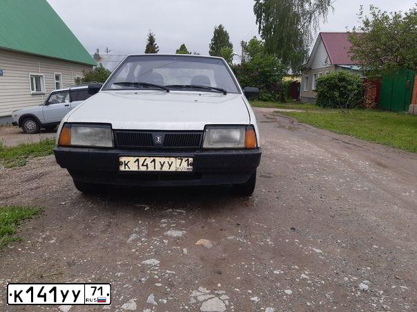 Фото автомобиля LADA 2109 SAMARA, 2004 — госномер К141УУ71. Цвет: МОЛОЧНО-БЕЛЫЙ СЕРЕБРИСТЫЙ