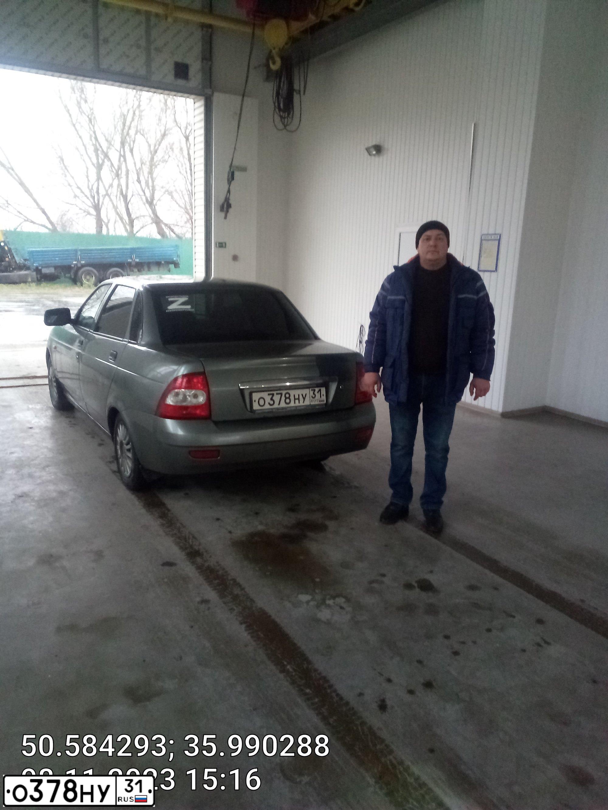 Фото автомобиля LADA 2170 PRIORA, 2010 — госномер О378НУ31. Цвет: СРЕДНИЙ СЕРО-ЗЕЛЕНЫЙ МЕТ.