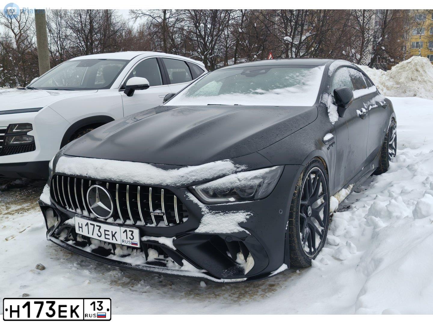 Фото автомобиля MERCEDES AMG GT, 2019 — госномер Р982РЕ159. Цвет: ЧЕРНЫЙ