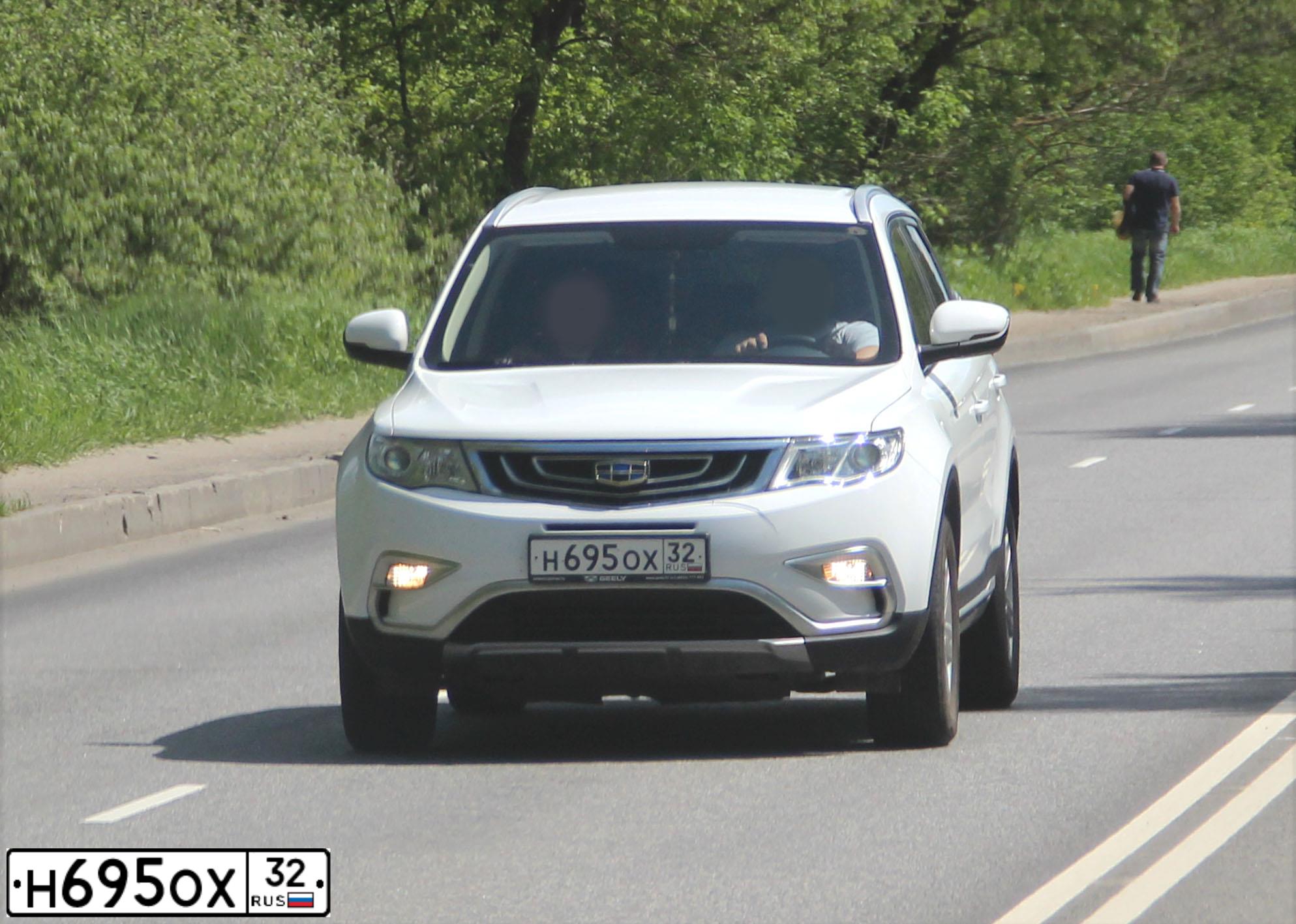 Фото автомобиля GEELY ATLAS, 2019 — госномер С070СК40. Цвет: Белый