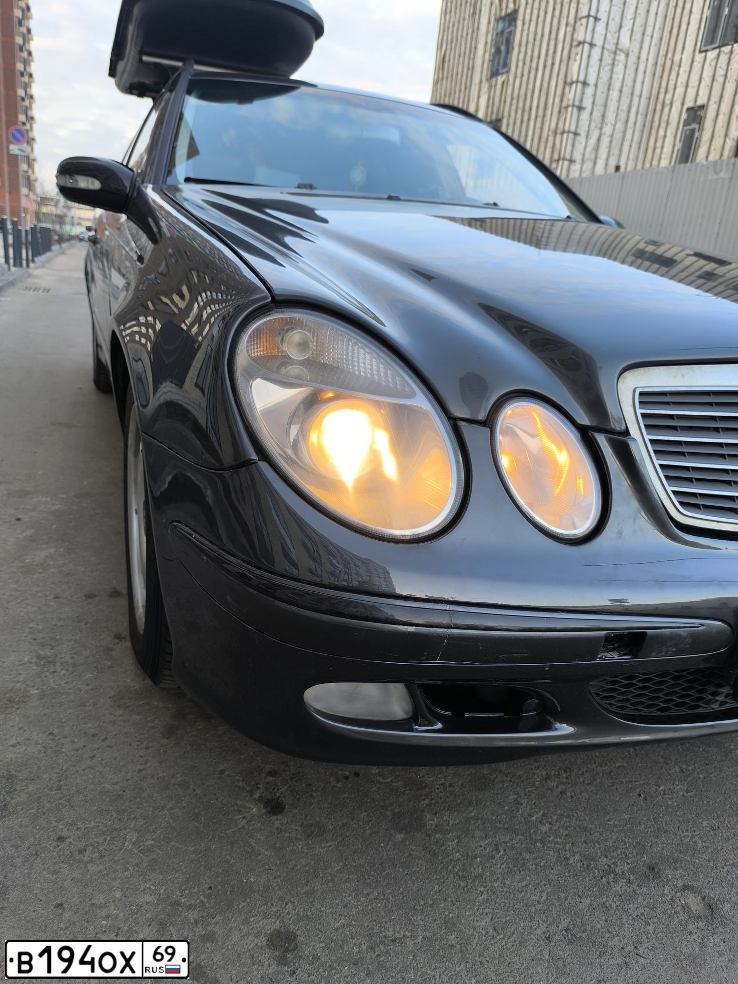 Фото автомобиля MERCEDES E-KLASSE, 2003 — госномер В194ОХ69. Цвет: ТЕМНО СЕРЫЙ