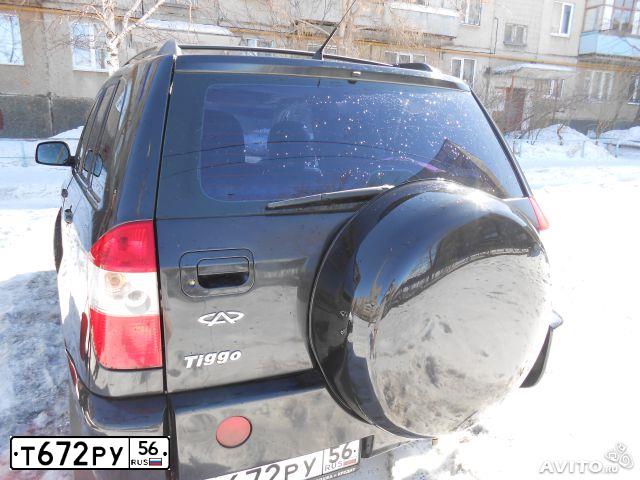 Фото автомобиля CHERY TIGGO, 2007 — госномер Т672РУ56. Цвет: ЧЕРНЫЙ