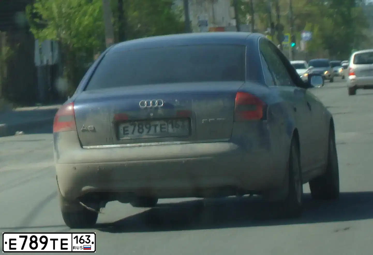 Фото автомобиля AUDI A6, 1998 — госномер М207ВС763. Цвет: синий