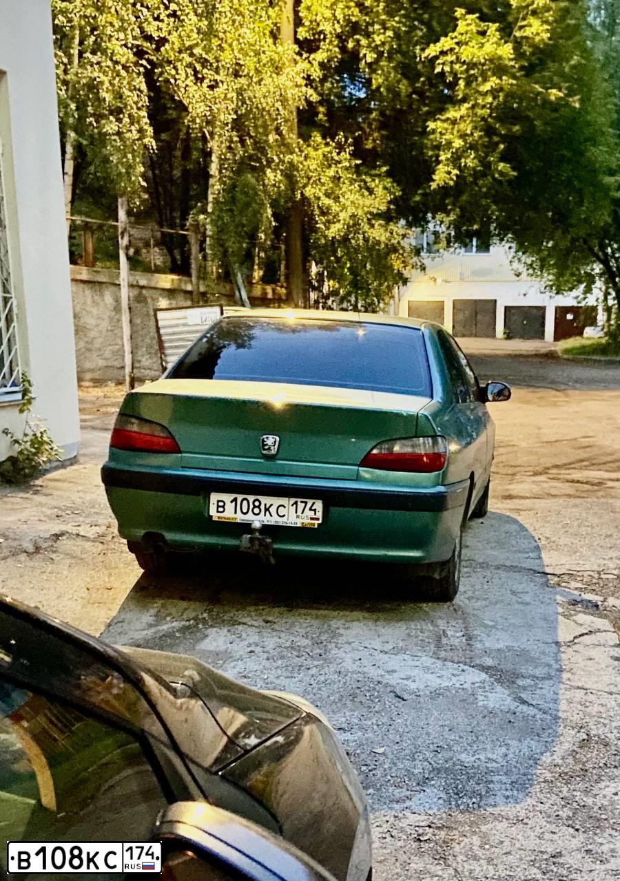 Фото автомобиля PEUGEOT 406, 1998 — госномер В108КС174. Цвет: ЗЕЛЕНЫЙ (СВЕТЛО-ЗЕЛЕНЫЙ)