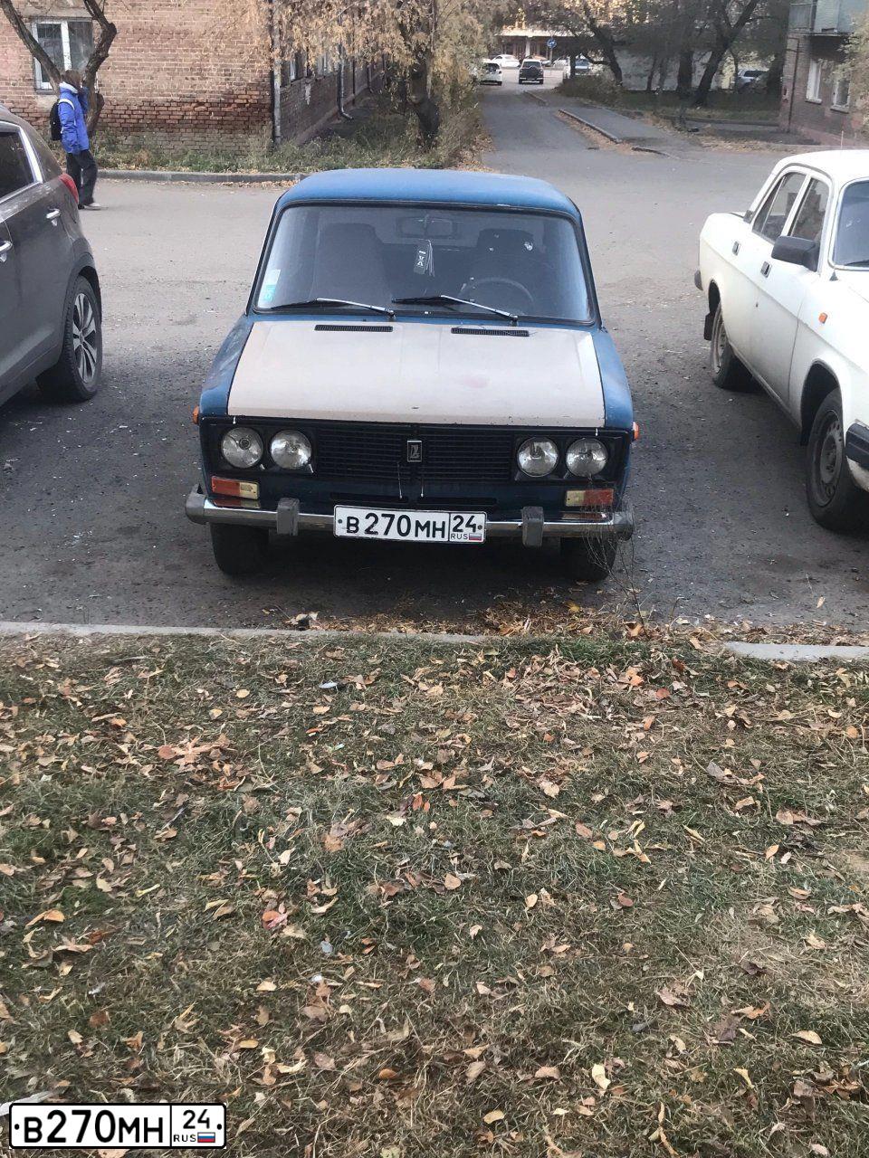 Фото автомобиля LADA 2106, 1986 — госномер В270МН24. Цвет: СИНИЙ