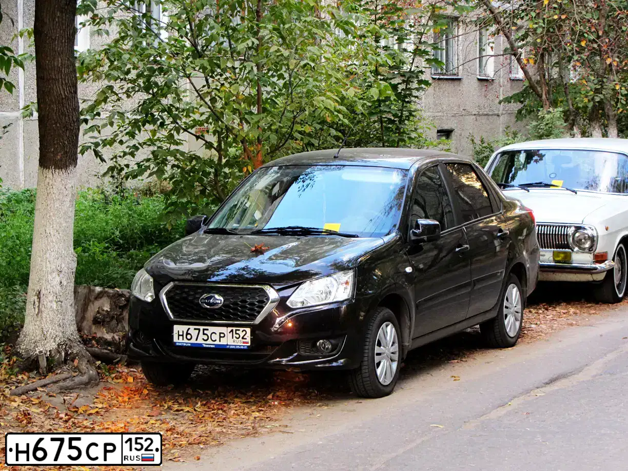 Фото автомобиля DATSUN ON-DO, 2014 — госномер Н675СР152. Цвет: КОРИЧНЕВЫЙ