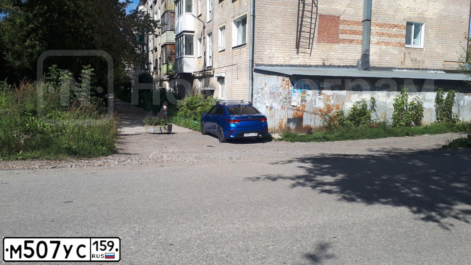 Фото автомобиля KIA RIO, 2019 — госномер М507УС159. Цвет: синий