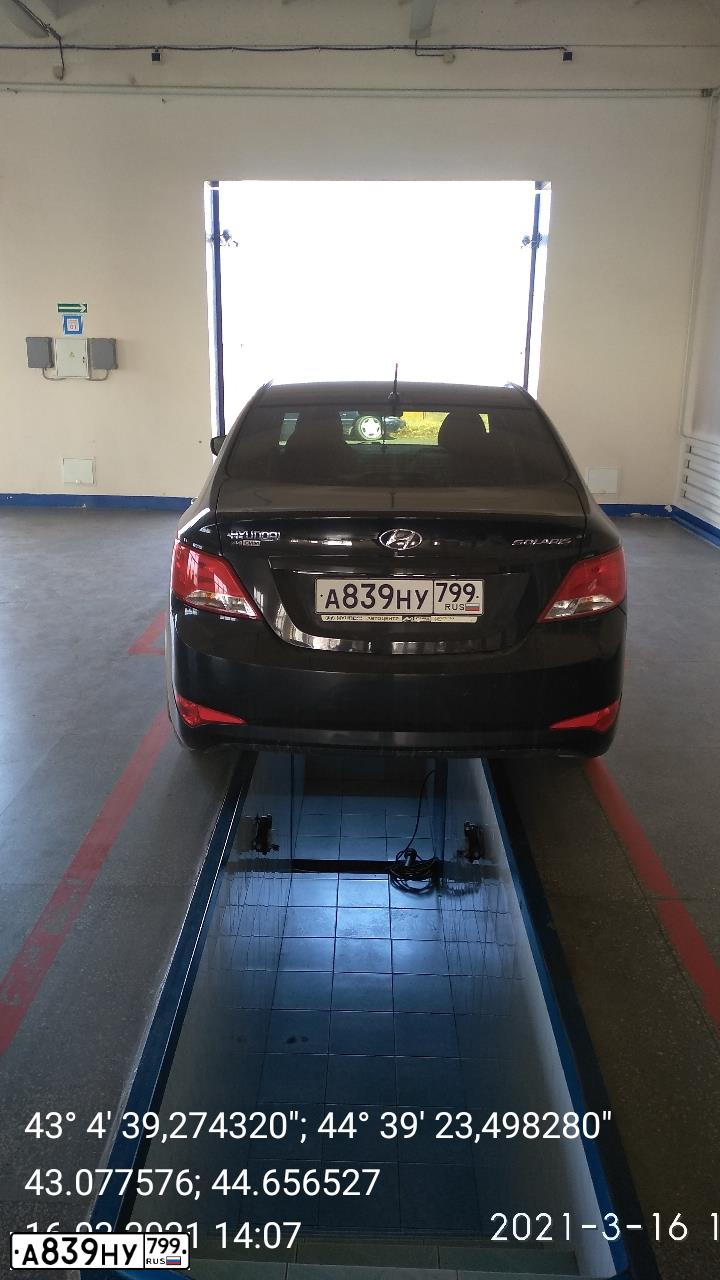 Фото автомобиля HYUNDAI SOLARIS, 2015 — госномер Н743ЕС15