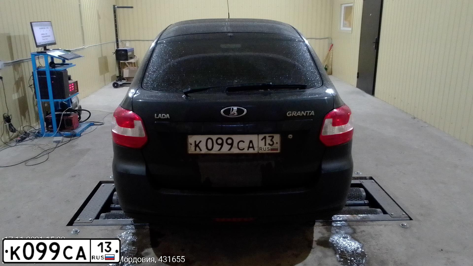 Фото автомобиля LADA 2191 GRANTA, 2014 — госномер К099СА13. Цвет: ЧЕРНЫЙ