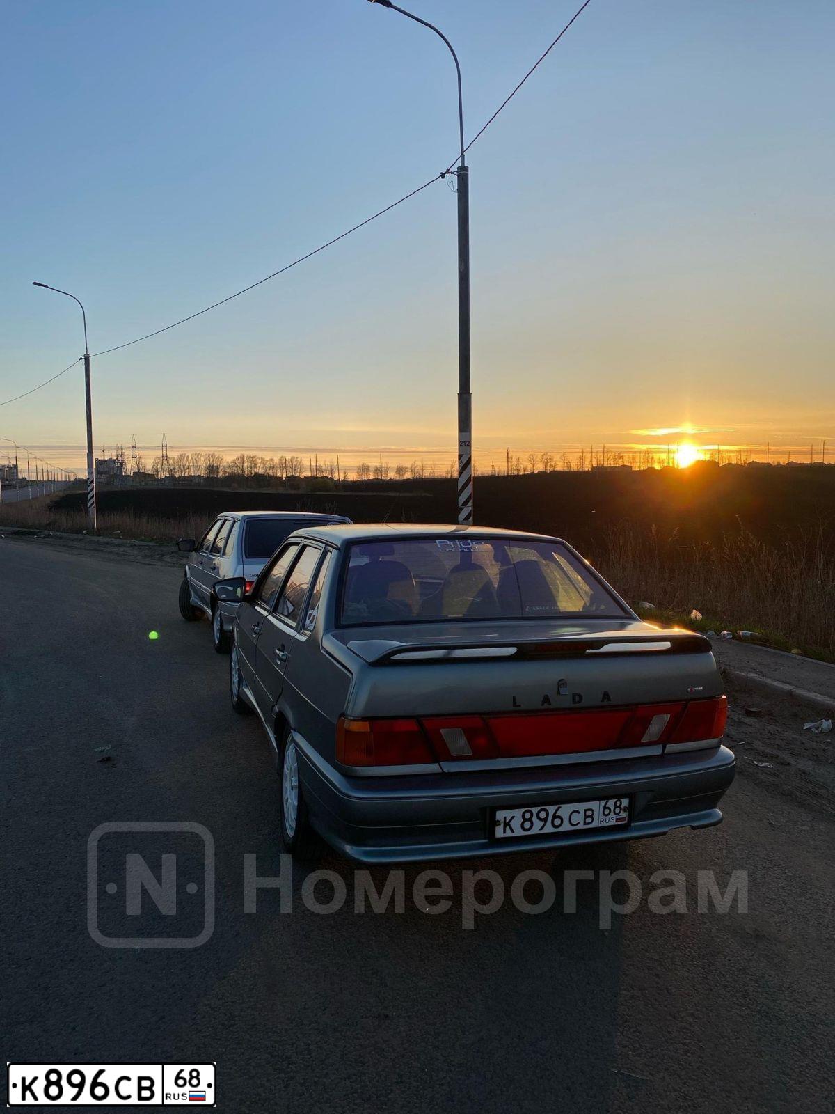 Фото автомобиля LADA 2115 SAMARA, 2008 — госномер К896СВ68. Цвет: средний серо-зеленый металлик