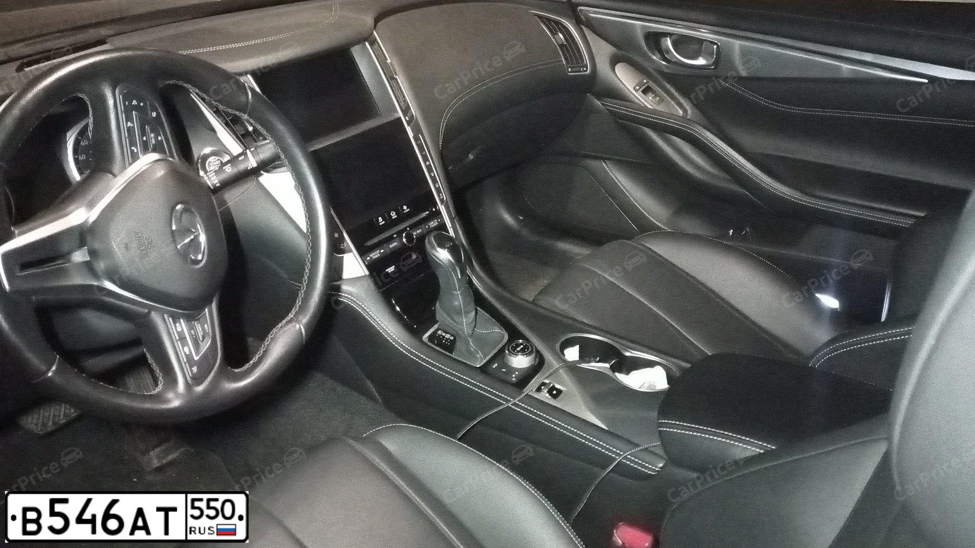 Фото автомобиля INFINITI Q60, 2018 — госномер В412АА250. Цвет: ЧЕРНЫЙ