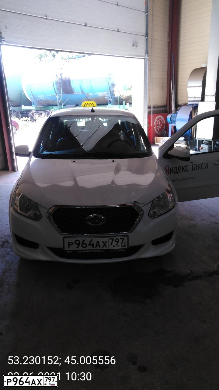 Фото автомобиля DATSUN ON-DO, 2019 — госномер С127УВ58. Цвет: Белый