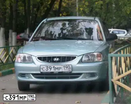 Фото автомобиля TAGAZ ACCENT, 2008 — госномер С391МР190. Цвет: ГОЛУБОЙ