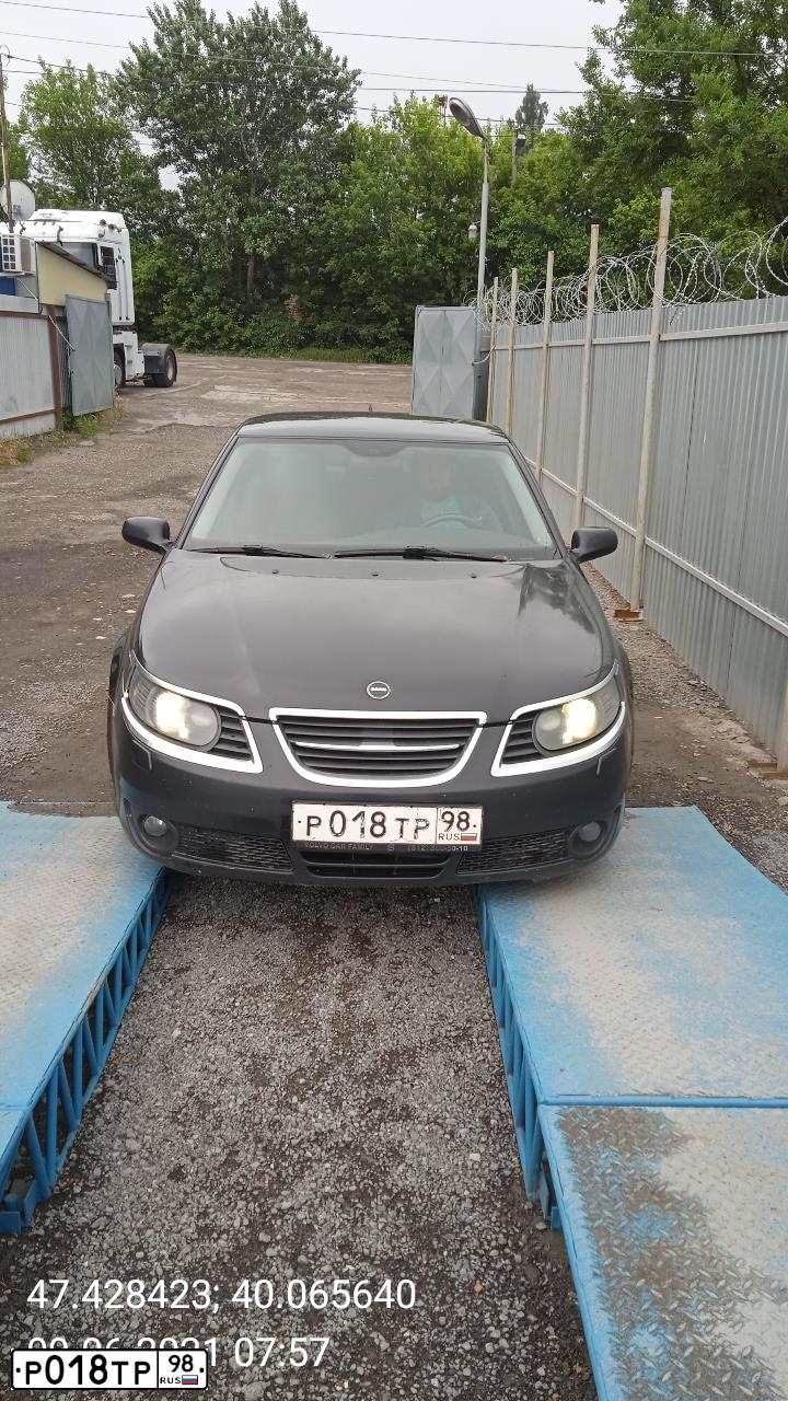 Фото автомобиля SAAB 9-5, 2008 — госномер С885ЕО761. Цвет: ЧЕРНЫЙ