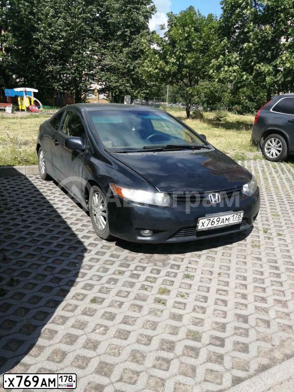 Фото автомобиля HONDA CIVIC, 2005 — госномер Х769АМ178. Цвет: ЧЕРНЫЙ