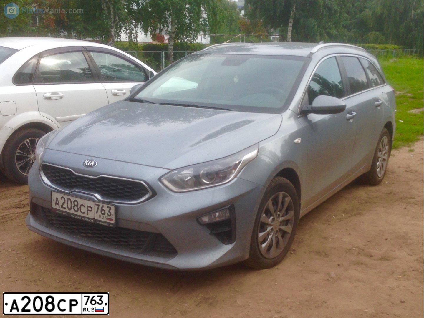 Фото автомобиля KIA CEE'D, 2019 — госномер А208СР763. Цвет: СЕРЕБРИСТЫЙ