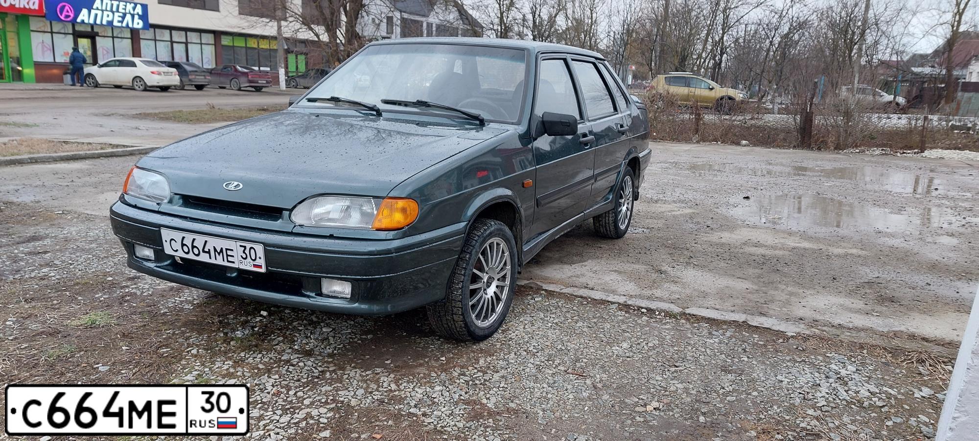 Фото автомобиля LADA 2115 SAMARA, 2009 — госномер С664МЕ30. Цвет: СЕРО-СИНЕ-ЗЕЛЕНЫЙ