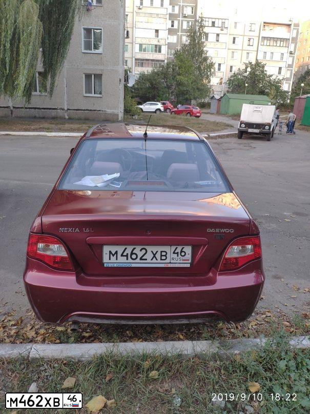 Фото автомобиля DAEWOO NEXIA, 2012 — госномер М462ХВ46. Цвет: СПЕЛАЯ ВИШНЯ