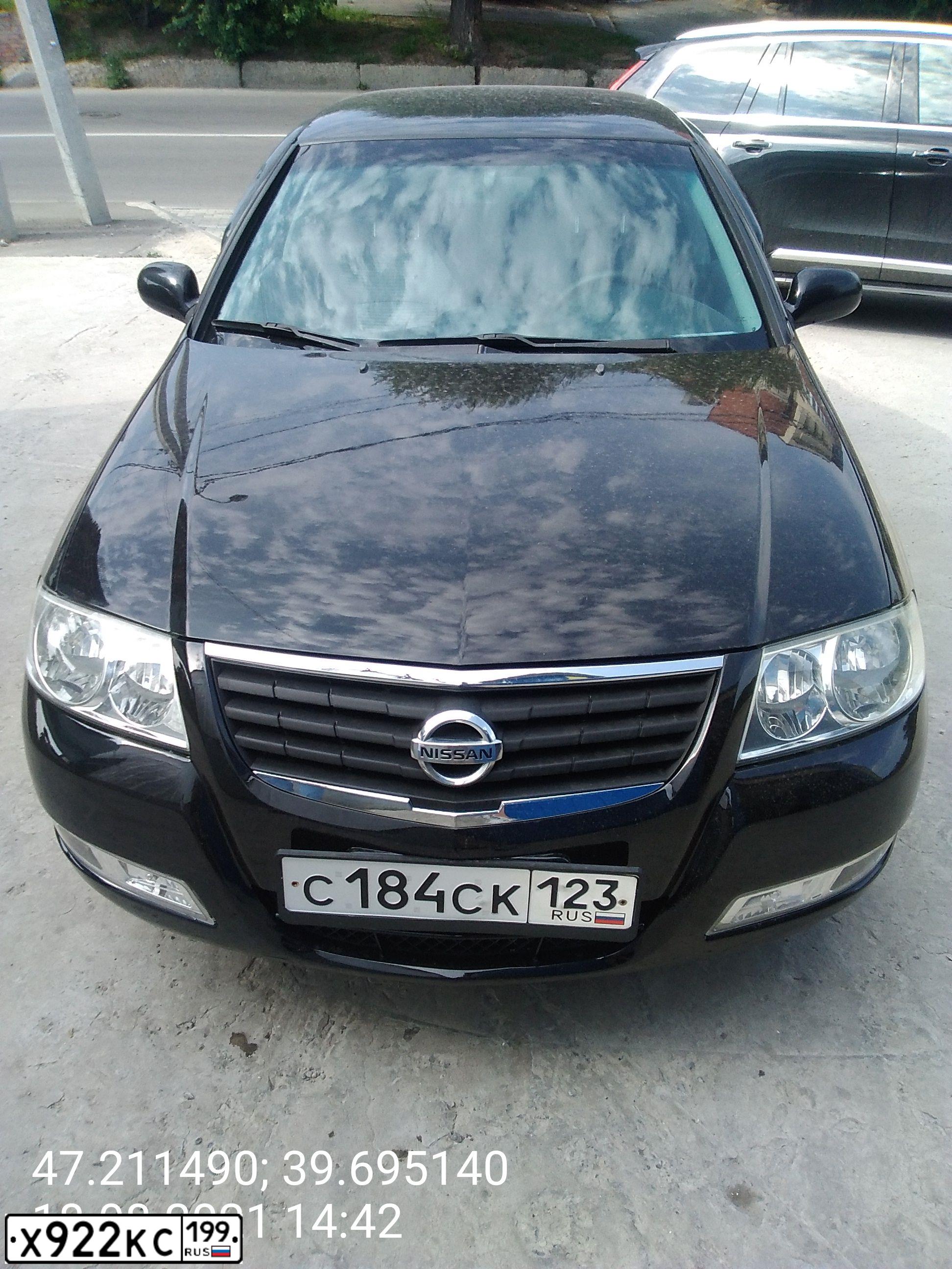 Фото автомобиля NISSAN ALMERA, 2007 — госномер Т406ВТ761. Цвет: ЧЕРНЫЙ