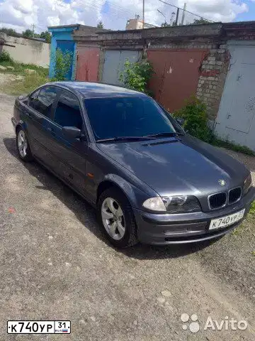 Фото автомобиля BMW SERIE 3, 2001 — госномер К740УР31. Цвет: СЕРЫЙ