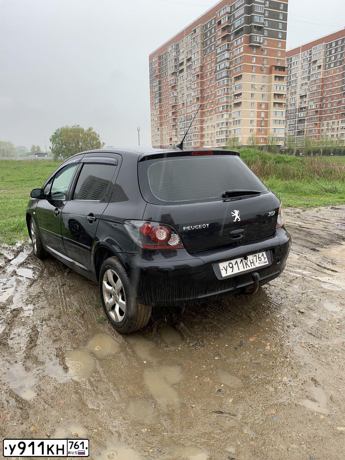 Фото автомобиля PEUGEOT 307, 2006 — госномер М661ОО193. Цвет: ЧЕРНЫЙ