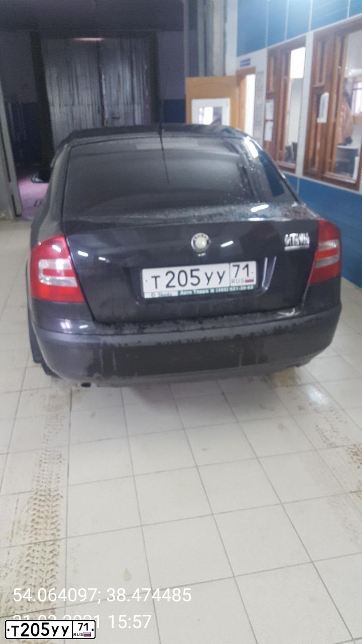 Фото автомобиля SKODA OCTAVIA, 2007 — госномер Х991ЕЕ71. Цвет: ЧЕРНЫЙ