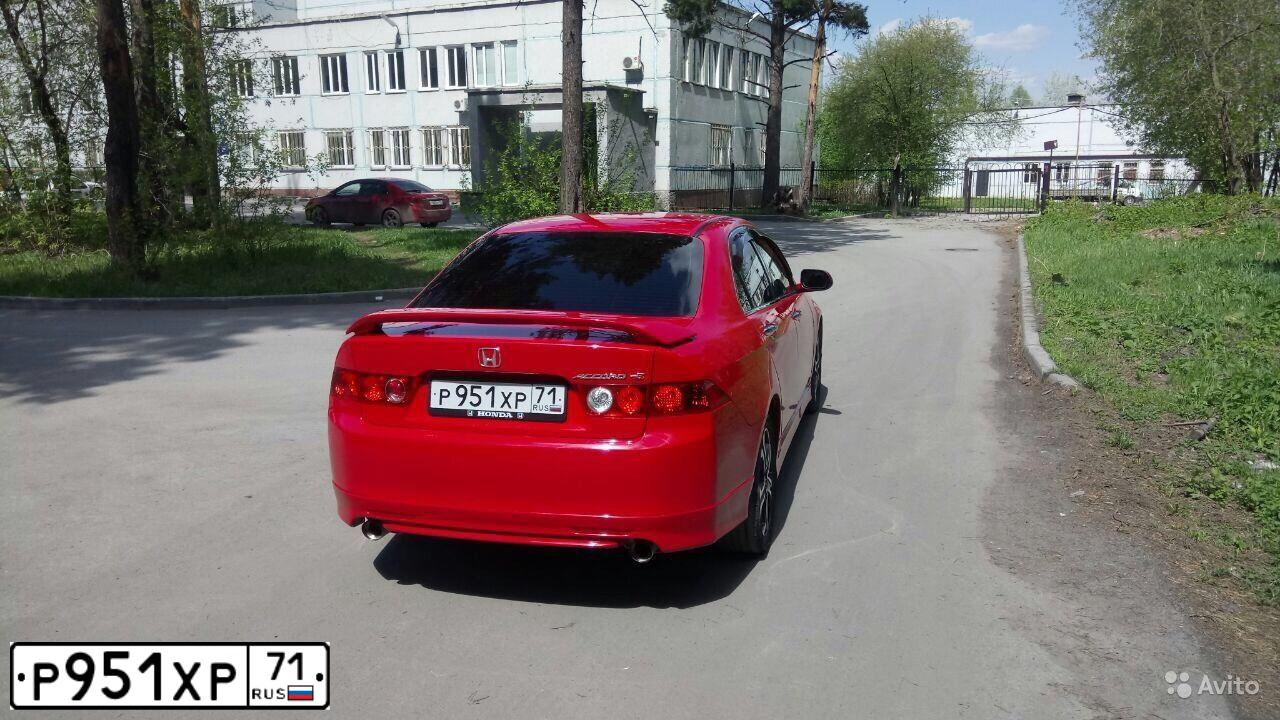 Фото автомобиля HONDA ACCORD, 2006 — госномер Р384АУ193. Цвет: Красный