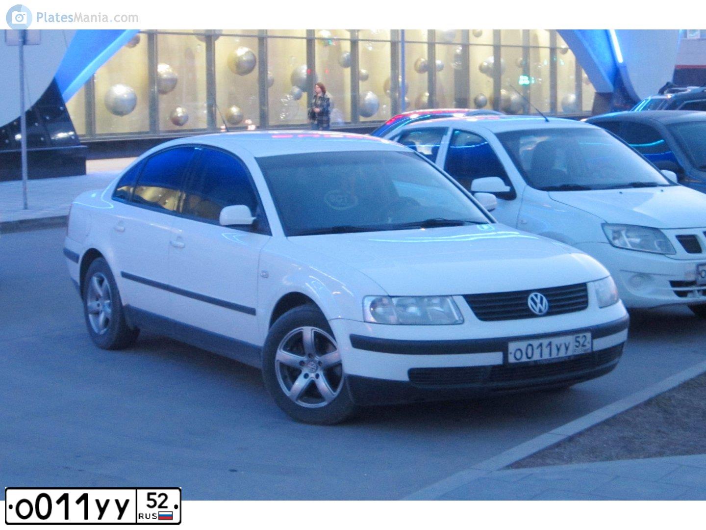 Фото автомобиля VOLKSWAGEN PASSAT, 1998 — госномер О011УУ52. Цвет: БЕЛЫЙ