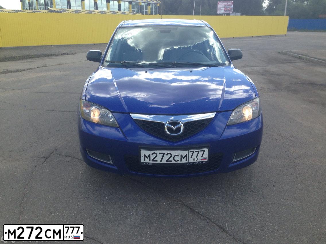 Фото автомобиля MAZDA 3, 2007 — госномер М272СМ777. Цвет: СИНИЙ