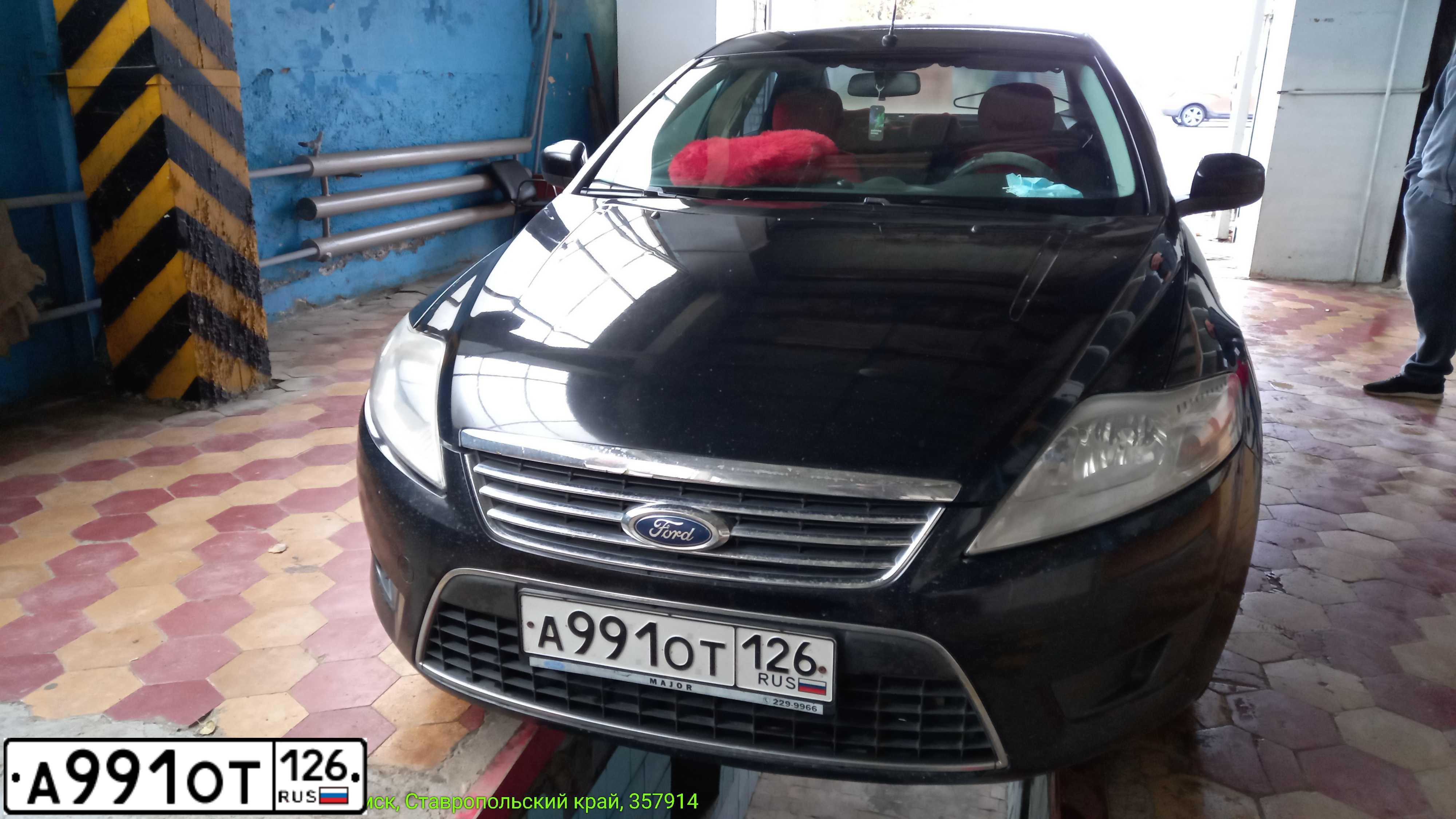 Фото автомобиля FORD MONDEO, 2008 — госномер А991ОТ126. Цвет: ЧЕРНЫЙ
