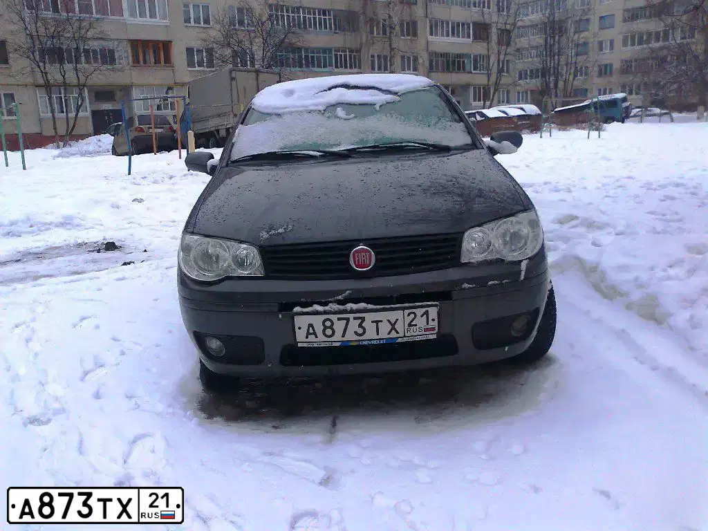 Фото автомобиля FIAT ALBEA, 2008 — госномер А873ТХ21. Цвет: СЕРЫЙ АНДЕРГРАУНД