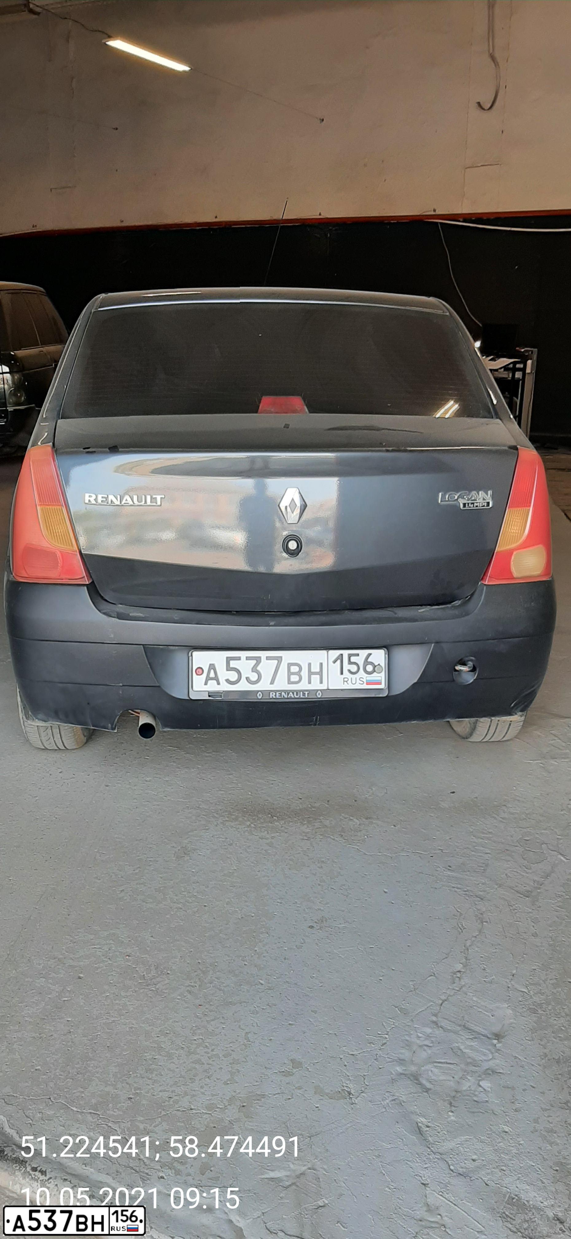 Фото автомобиля RENAULT T LOGAN, 2008 — госномер А537ВН156. Цвет: ТЕМНО-СЕРЫЙ