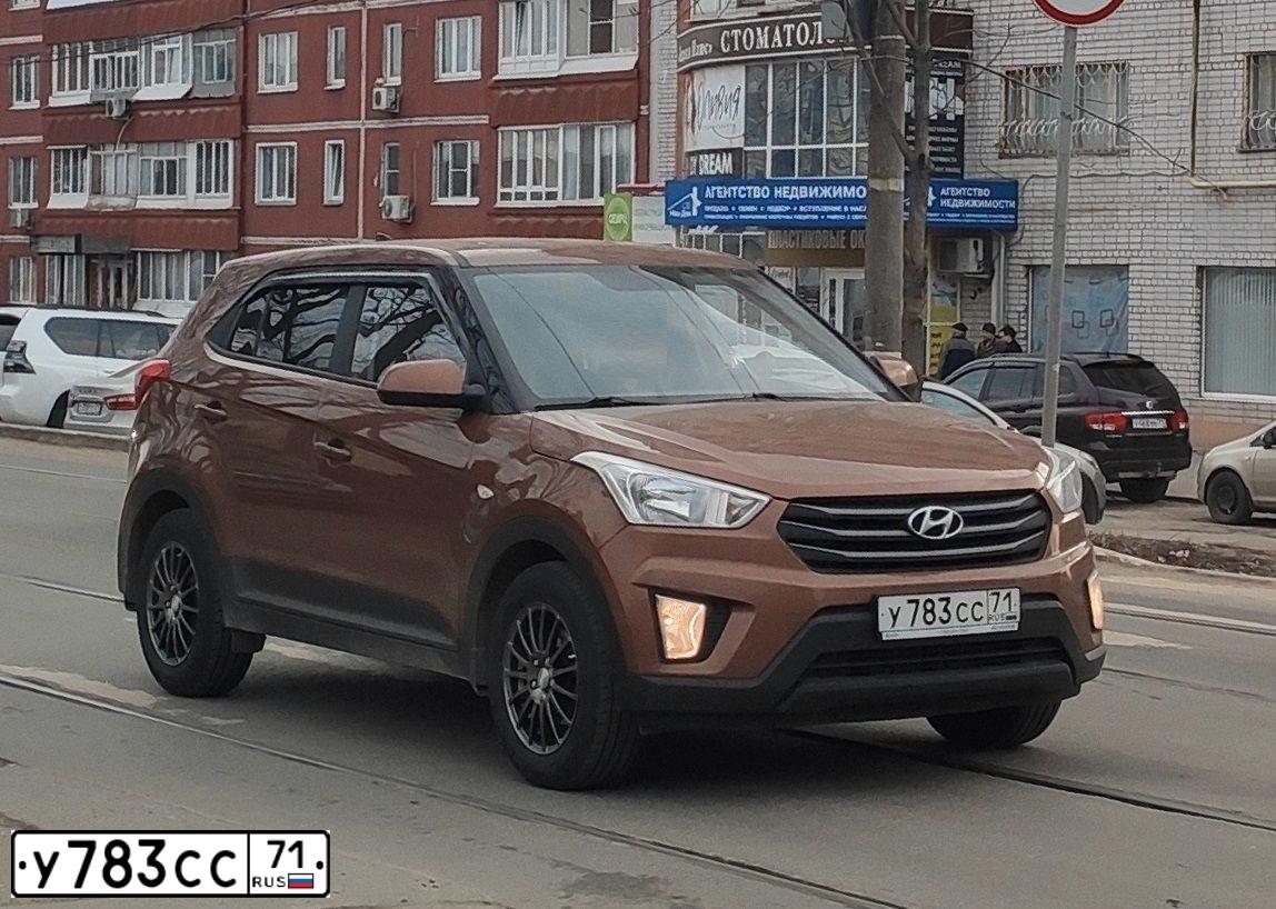 Фото автомобиля HYUNDAI CRETA, 2018 — госномер У783СС71. Цвет: Коричневый
