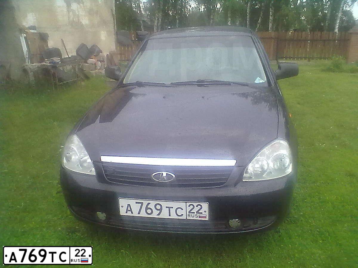 Фото автомобиля LADA 2170 PRIORA, 2008 — госномер А769ТС22. Цвет: Сине-Черный